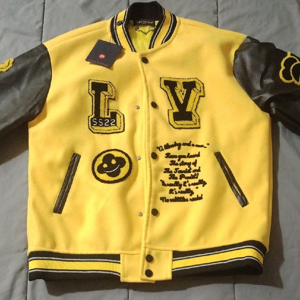 Bold Yellow and Black Varsity Jacket